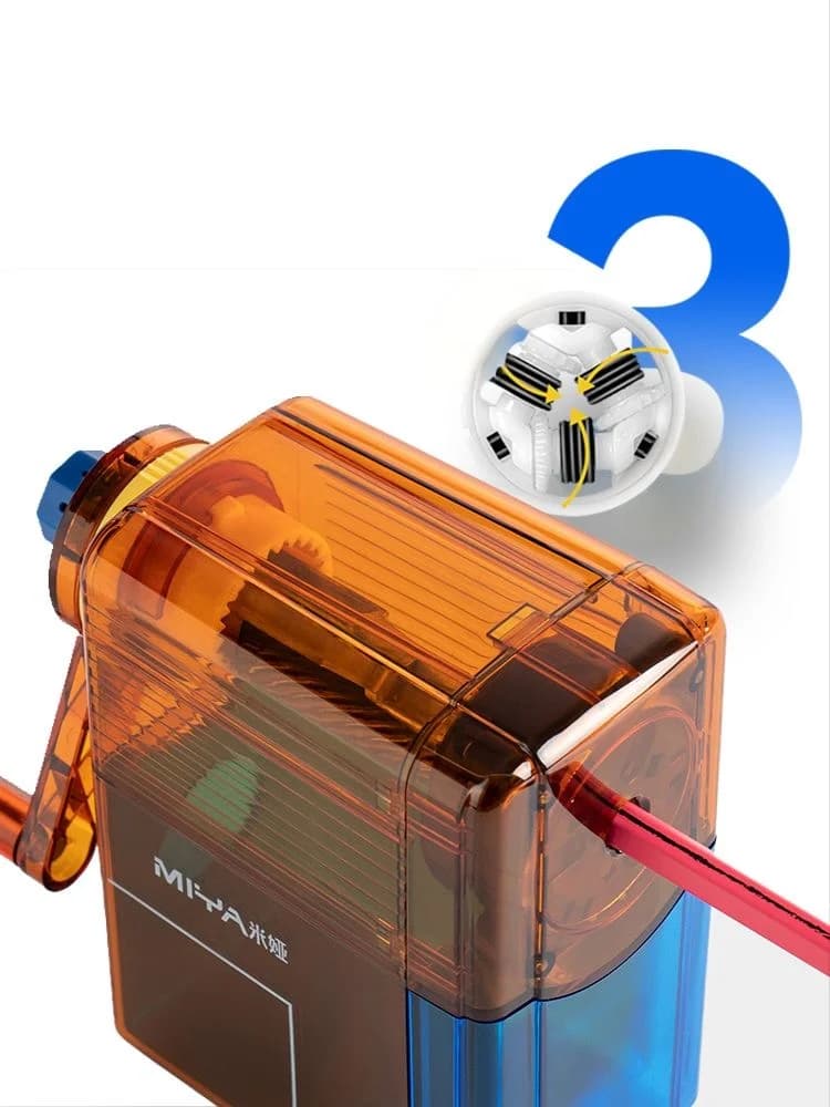 Механическая точилка для карандашей HIMI, янтарная Big - view 2